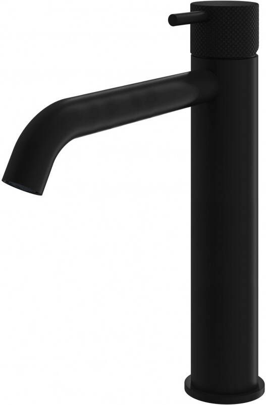 Hotbath Cobber X wastafelmengkraan zonder waste hoog 28 6 x 18 cm mat zwart