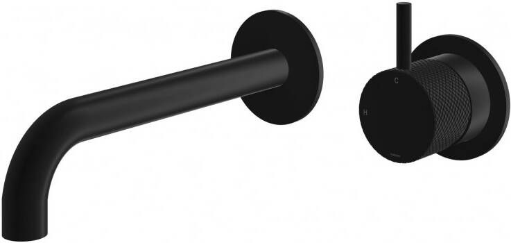 Hotbath Cobber X afbouwdeel voor wastafelmengkraan met 18cm uitloop mat zwart CX005EXT18BL - Foto 2