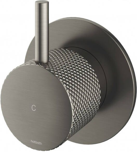Hotbath Cobber X losse ronde greep voor inbouw stopkraan koud geborsteld nikkel