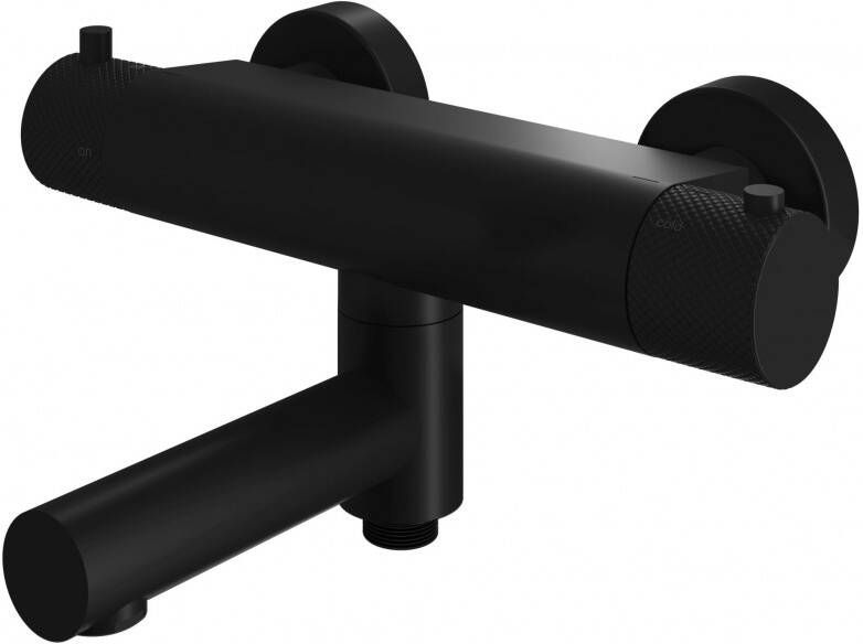 Hotbath Cobber X thermostatische badmengkraan met draaibare uitloop 26 x 9 3 cm mat zwart - Foto 2