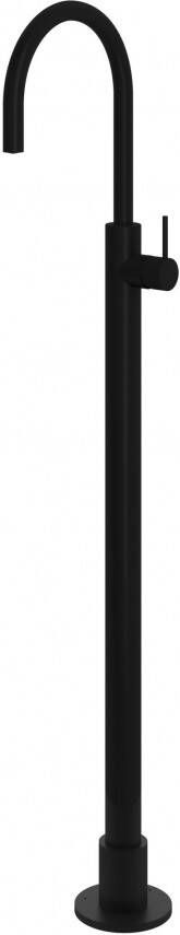 Hotbath Cobber X staande wastafelmengkraan geschikt voor vloermontage met draaibare uitloop 121 x 22 5 cm mat zwart - Foto 1