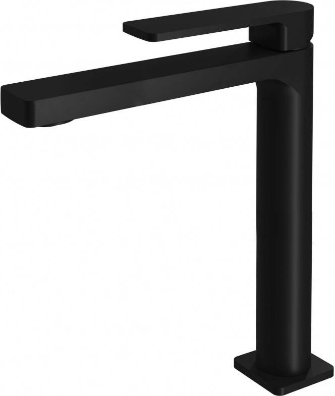 Hotbath Gal GL003HBL verhoogde wastafelmengkraan zonder waste Mat zwart