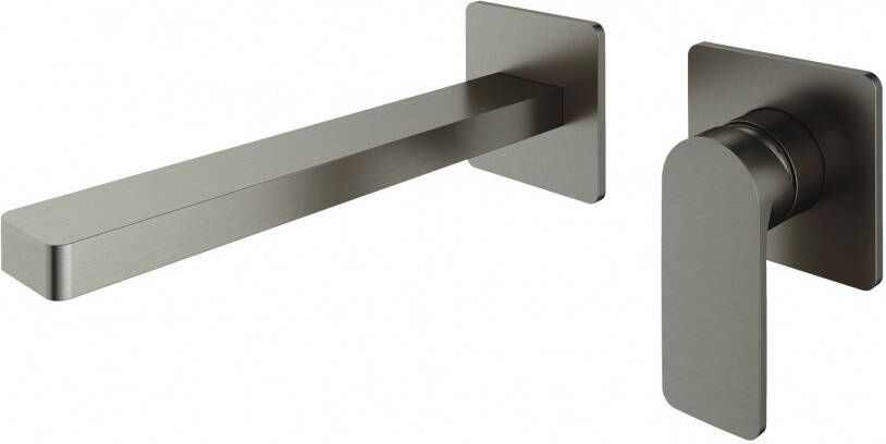 Hotbath Gal GL005GNP inbouw wastafelkraan 20cm Geborsteld nikkel PVD