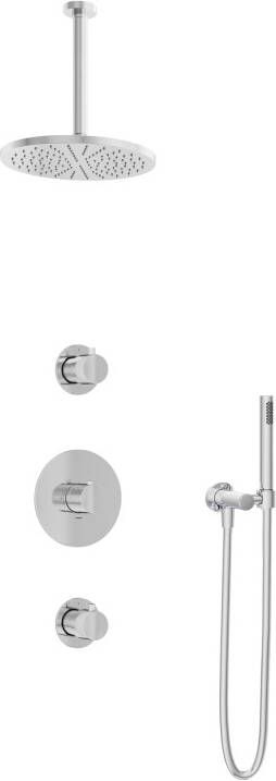 Hotbath IBS 1 Get Together inbouw doucheset Buddy chroom met staafhanddouche 25cm hoofddouche met plafondbuis 30cm zonder glijstang