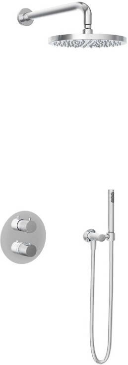 Hotbath IBS 1A Get Together inbouw doucheset Buddy chroom met staafhanddouche 25cm hoofddouche met wandarm met glijstang