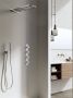 Hotbath Get together IBS7 complete thermostatische douche inbouwset 3 stopkranen met 53.7x16.5cm rechtoekige hoofddouche met waterval 3 standen ronde handdouche met glijstang chroom IBS7CR17 - Thumbnail 2