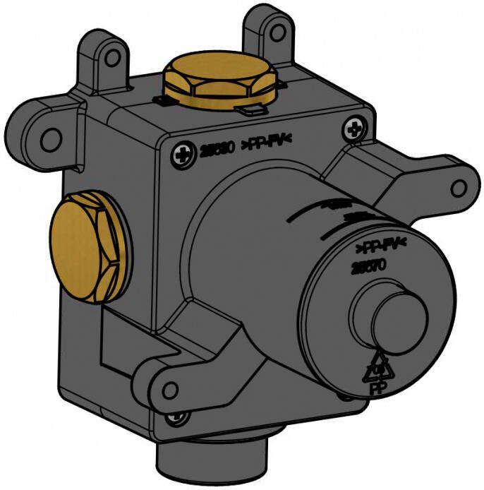 Hotbath Mate inbouwbox voor 2 functies omstel RVS 316 MHF008