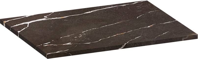 BRAUER Artificial Marble Wastafelblad 60x46x2 Zonder kraangat composiet Copper Brown TB-MR60CB