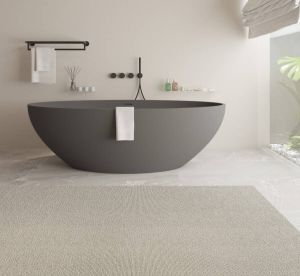 Ideavit Solidellipse vrijstaand solid surface bad Dark Grey 180x88cm