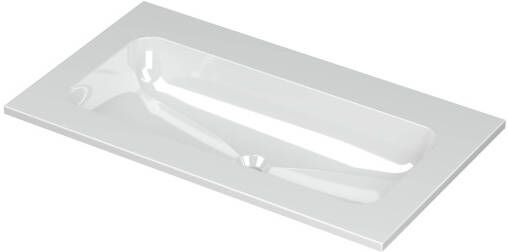 Ink Aspekt wastafel porselein centraal zonder kraangat glans wit 80x45x1 5cm (bxdxh)