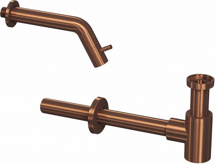 Ink 3B Fonte raanset wandFonte raan designSifon Mat rose goud 9902452