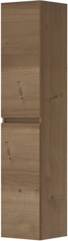 Ink Fineer Badkamerkast 35x37x169cm 2 deuren l s en rechtsdraaiend greeploos MDF Fineer Ash grey 1221651