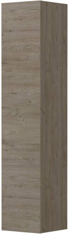 Ink Hoge kast 1 deur greeploos decor Greige eiken 360x370x1690 mm (bxdxh)