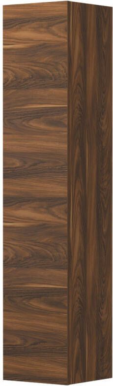 Ink Hoge kast 1 deur greeploos decor Noten 360x370x1690 mm (bxdxh)