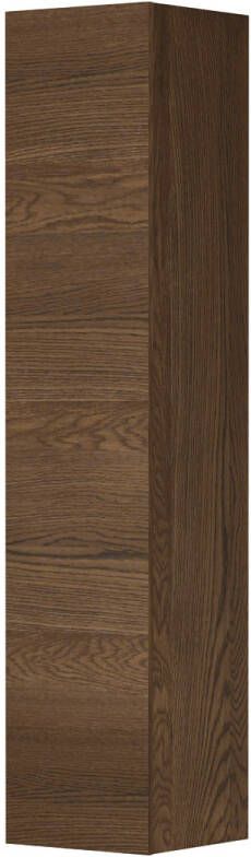 Ink Badkamerkast 35x36.7x169cm 1 deur l s en rechtsdraaiend greeploos eiken Massief eiken chocolate 1259524