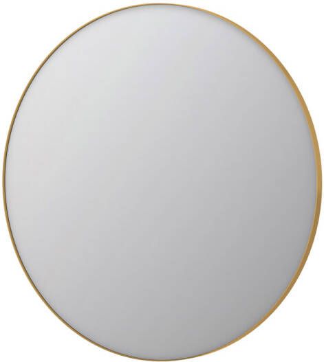 Ink SP15 Spiegel 120x4x120cm rond verzonken in aluminium kader aluminium Mat goud 8408592