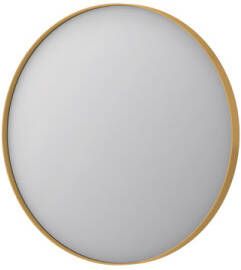 Ink SP15 Spiegel 60x4x60cm rond verzonken in aluminium kader aluminium Mat goud 8408562