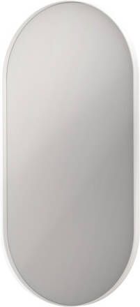 Ink SP19 Spiegel 50x4x100cm ovaal in stalen kader aluminium wit mat 8408961