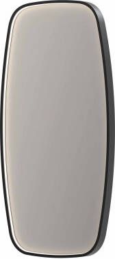 INK SP31 contour spiegel in stalen kader met dimbare directe LED-verlichting spiegelverwarming color changing en schakelaar 40 x 4 x 80 cm geborsteld metal black - Foto 1