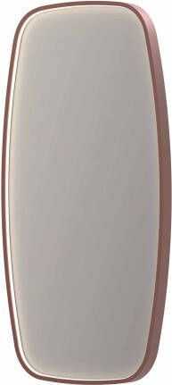 INK SP31 contour spiegel in stalen kader met dimbare directe LED-verlichting spiegelverwarming color changing en schakelaar 50 x 4 x 100 cm geborsteld koper - Foto 1