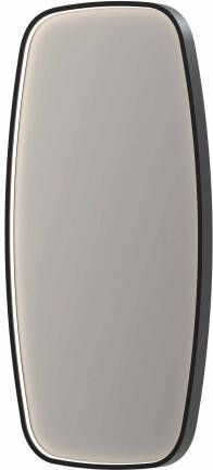 INK SP31 contour spiegel in stalen kader met dimbare directe LED-verlichting spiegelverwarming color changing en schakelaar 50 x 4 x 100 cm geborsteld metal black - Foto 1