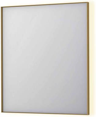 INK SP32 rechthoekige spiegel in stalen kader met dimbare indirect LED-verlichting spiegelverwarming color changing en schakelaar 70 x 4 x 80 cm geborsteld mat goud - Foto 2