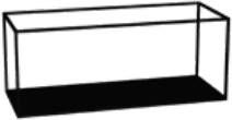 Ink UFO Stalen frame met een vaste stalen bodemplaat Mat zwart 1200x480x480 mm (bxdxh)