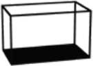 Ink UFO Stalen frame met een vaste stalen bodemplaat Mat zwart 800x480x480 mm (bxdxh)