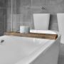 Looox Wood collection bath shelf raw ca 78x16x4cm massief eiken WBSHRAW78 - Thumbnail 2