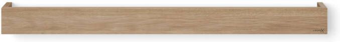 LoooX Wooden Shelf BoX 120cm met mat zwarte bodemplaat