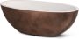 Luca Sanitair Bagno Metallo vrijstaand bad 180x80cm ovaal Solid Surface binnenzijde mat wit buitenzijde copper - Thumbnail 1
