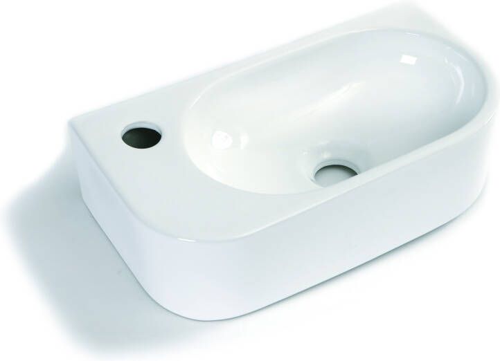 Luca Sanitair Ceramics fontein 40x21 5x12h keramiek met kraangat wit glans