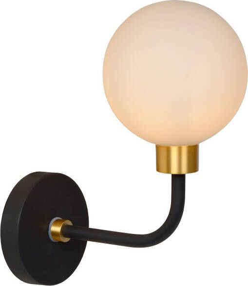 Lucide Berend Wandlamp Badkamer 25 2cm 1xG9 IP44 Zwart