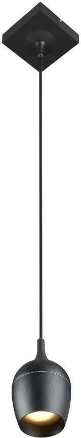 Lucide Preston Hanglamp Badkamer Ø 10 cm 1xGU10 IP44 Zwart