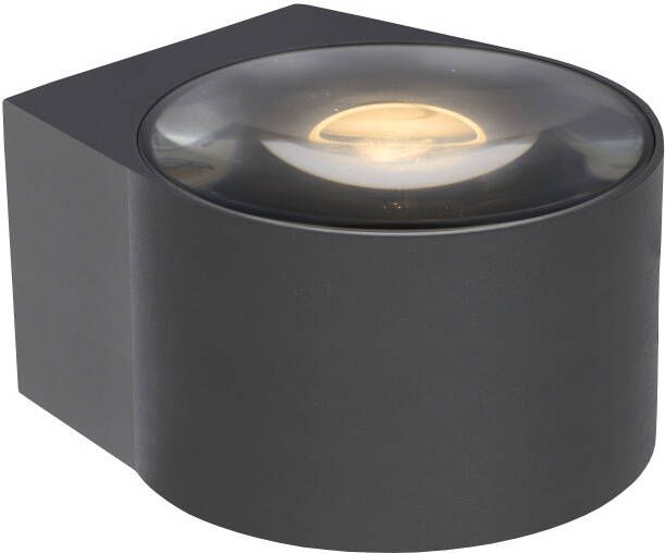 Lucide Rayen Wandspot Badkamer LED 1x12W 3000K IP65 Zwart