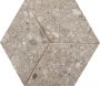 Marazzi Mystone Ceppo di Gre mozaïek 3D wandtegel hexagon 29x33 5cm greige - Thumbnail 1