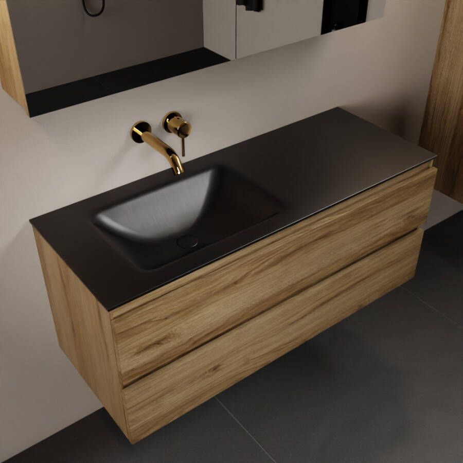 Mondiaz AIVY 120cm badmeubel Chai wastafel Urban solid surface links zonder kraangat met spiegelkast (AI-351631URBAN-NO AI-M120CHLI AI-C120CHMI) - Foto 2
