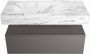 Mondiaz ALAN DLUX Badkamermeubelset 100cm onderkast Dark grey 1 lade vrijhangende wastafel wasbak links 0 kraangaten Glace ADX100Dar1LL0Gla - Thumbnail 3
