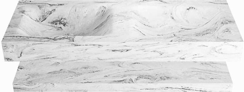 Mondiaz ALAN DLUX Badkamermeubelset 120cm planchet Glace vrijhangende wastafel 2 wasbakken 2 kraangaten Glace ADX120GlaPLD2Gla - Foto 2