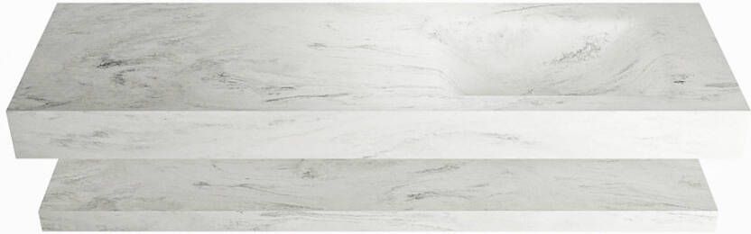 Mondiaz ALAN DLUX Badkamermeubelset 150cm planchet Opalo vrijhangende wastafel wasbak rechts 0 kraangaten Opalo ADX150OpaPLR0Opa - Foto 3