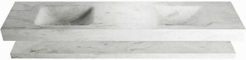 Mondiaz ALAN DLUX Badkamermeubelset 200cm planchet Opalo vrijhangende wastafel 2 wasbakken 0 kraangaten Opalo ADX200OpaPLD0Opa - Foto 2