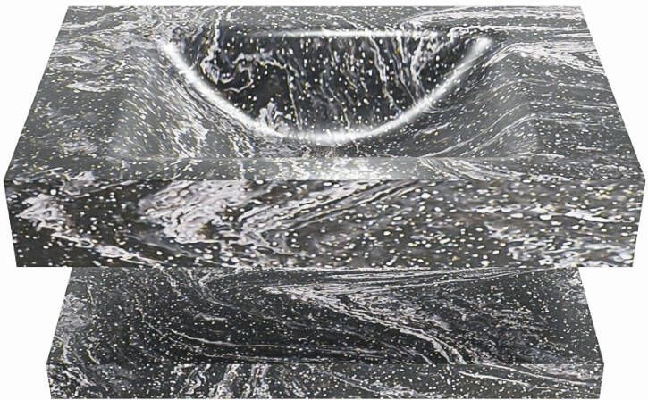 Mondiaz ALAN DLUX Badkamermeubelset 70cm planchet Lava vrijhangende wastafel wasbak midden 0 kraangaten Lava ADX70LavPLM0Lav - Foto 3