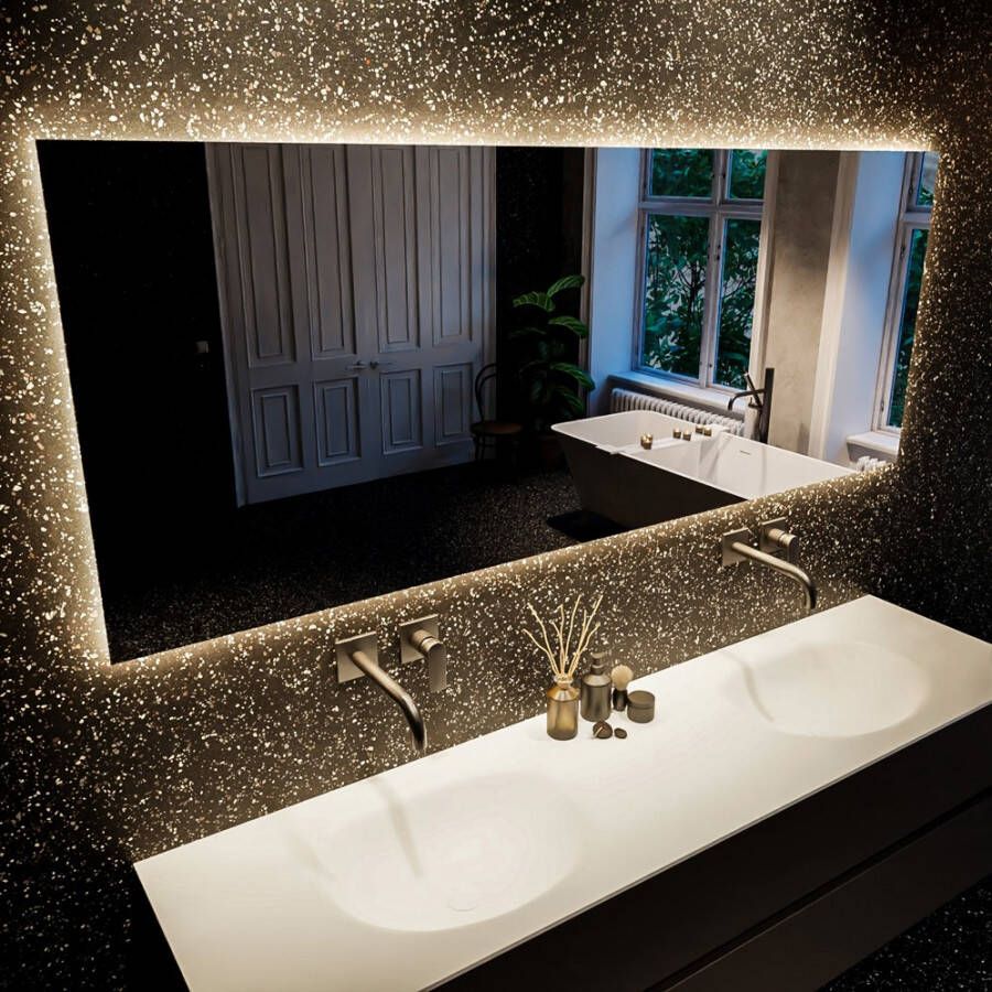 Mondiaz Bright spiegel 160x70cm met indirecte led verlichting rondom