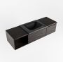 Mondiaz BUKLA badmeubelset 140x45x34cm 1 kraangat wasbak rechts solid surface Urban greeploos 2 lades met softclose Melamine Dark brown BUKLA20138 - Thumbnail 4
