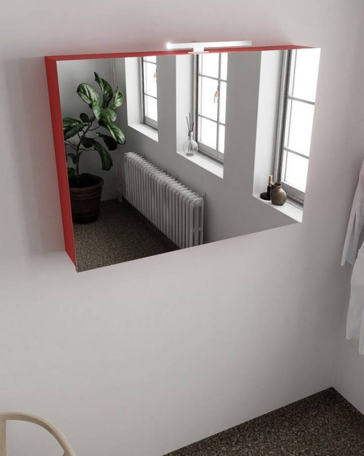 Mondiaz CUBB Spiegelkast 100x70x18cm 2 deuren cale NV76341003