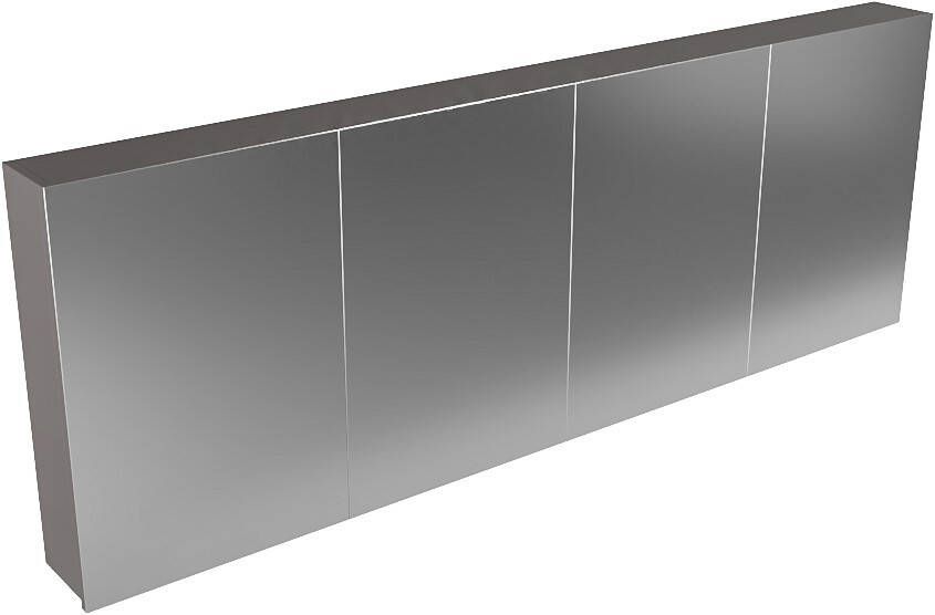Mondiaz Cubb spiegelkast 200x70x16cm met 4 deuren Dark Grey