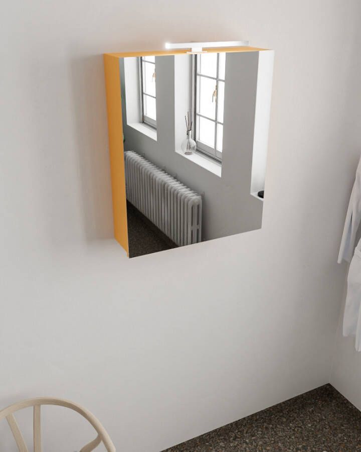 Mondiaz Cubb spiegelkast 60x70x16cm met 1 deur Ocher