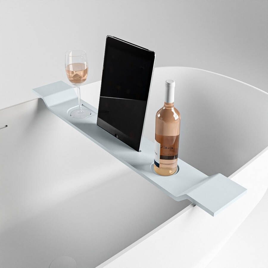 Mondiaz Easy Badplank 12.5x86x4.2cm Solid surface Clay mat M80182Clay