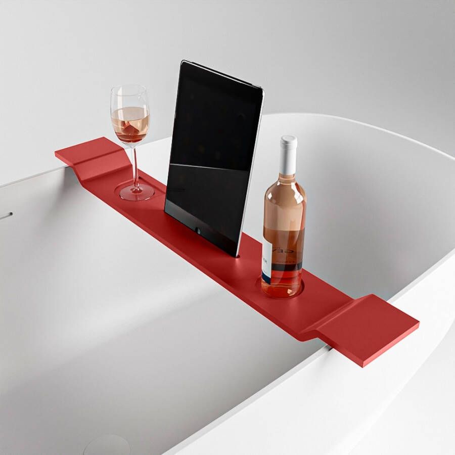 Mondiaz Easy badplank 12.5x86x4.2cm Solid surface Fire mat M80182Fire - Foto 2