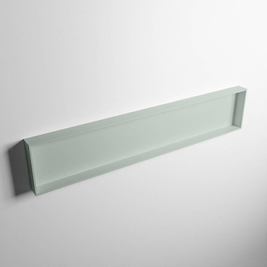 Mondiaz Easy nis 29.5x149.5x8cm voor Inbouw opbouw 1 open vak Solid surface Greey Greey M80027Greey Greey - Foto 3